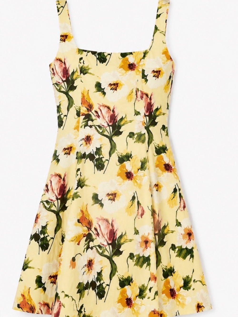 NWT Abercrombie & Fitch Y2K Inspired Yellow Floral Mini Slip Dress, Size SP